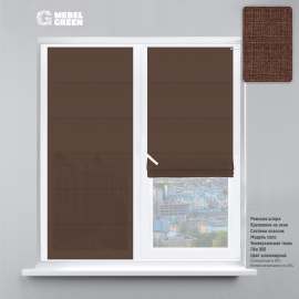 Римская штора на окно «Тюль лён» шоколадный
