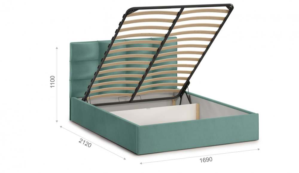 Интерьерная кровать с подъемным механизмом «Вена» 160