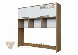 Надстройка на стол «Гарвард» Гикори темный/Белый (с фотопечатью)