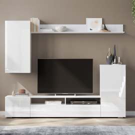 Мебель для гостиной «МГС 4» Белый/МДФ Белый глянец