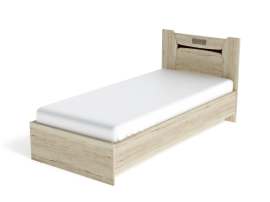 Кровать односпальная 90 см «Мале» Дуб Галифакс белый