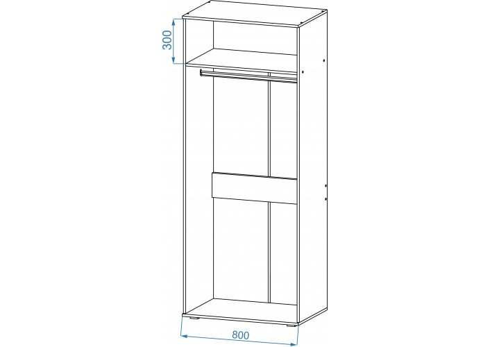 Гостиная 10 Шкаф для одежды 800*520*2000